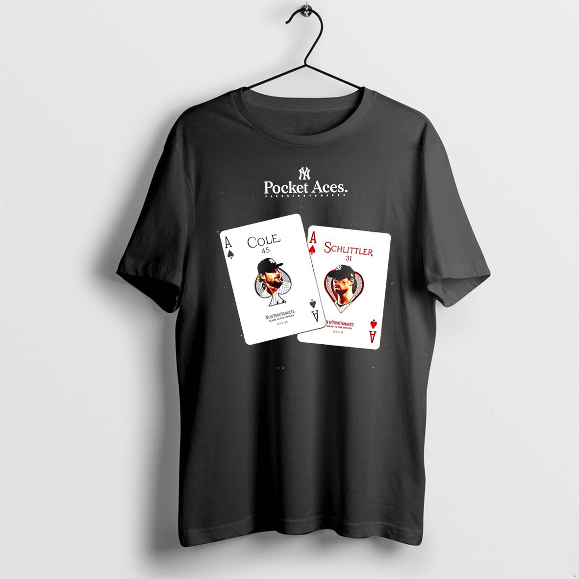 Original Cole And Schlittler New York Yankees Pocket Aces Tshirts