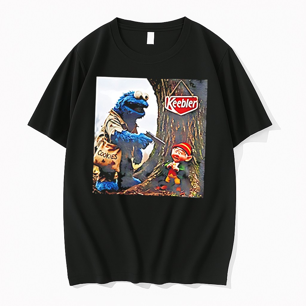 Original Cookie Monster Edgy Elf Keebler Tee Tshirts