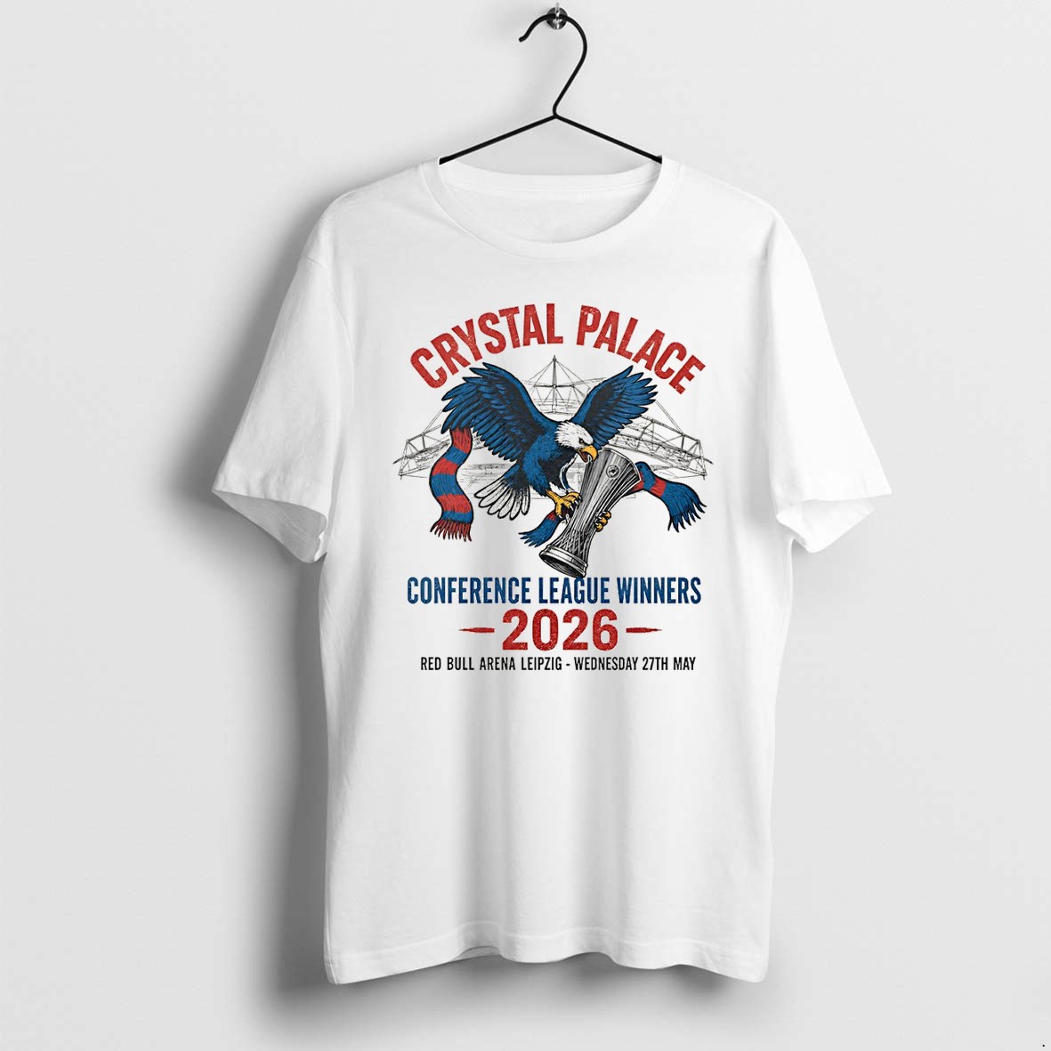 Original Crystal Palace Fc Uefa Conference League Winners 2026 Red Bull Arena Leipzig Tshirts