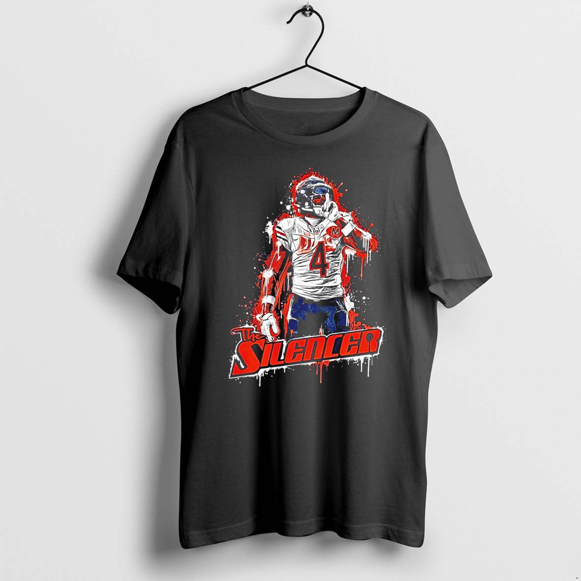 Original Dandre Swift Chicago Bears The Silencer Paint Tee Tshirts