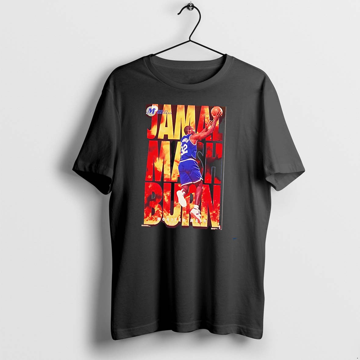 Original Dallas Mavericks Jamal Mashburn Posing Vintage Tee Tshirts