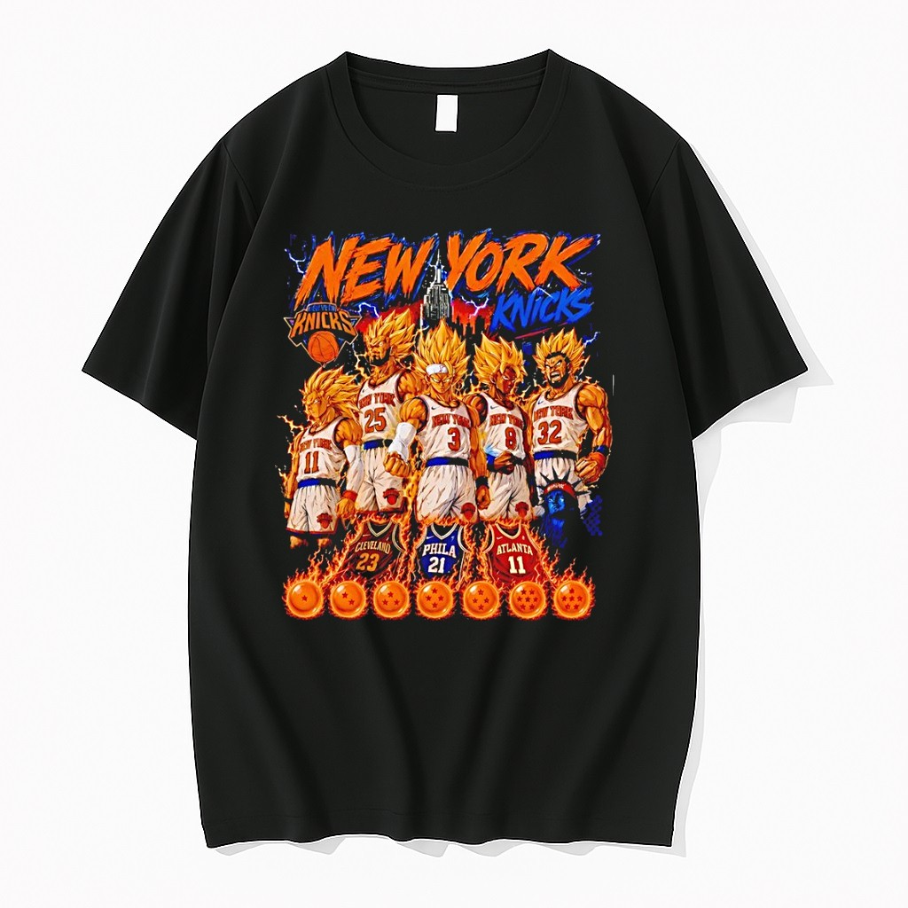 Original Dragon Ball Z New York Knicks Basketball Cleveland Phila Atlanta Nba Game Day Tshirts