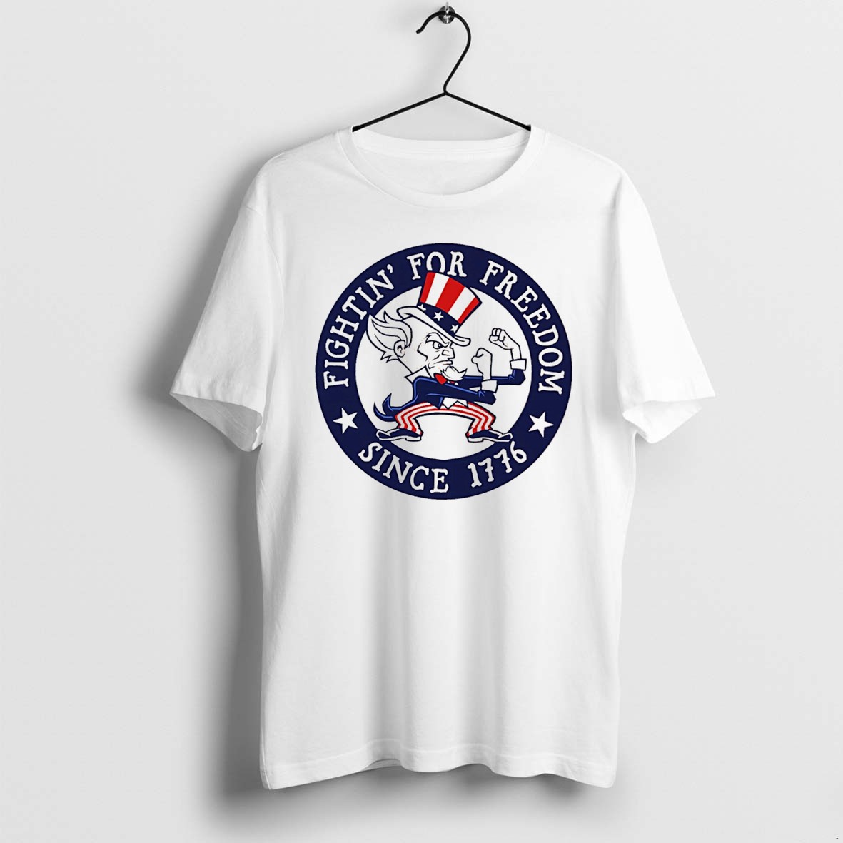 Original Fightin For Freedom Uncle Sam Tee Tshirts