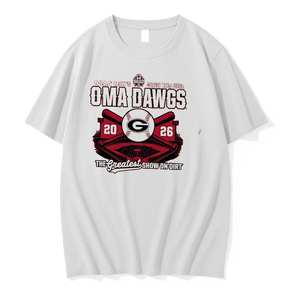 Original Georgia Bulldogs Oma Dawgs 2026 College World Series The Greatest Show On Dirt Tee Tshirts