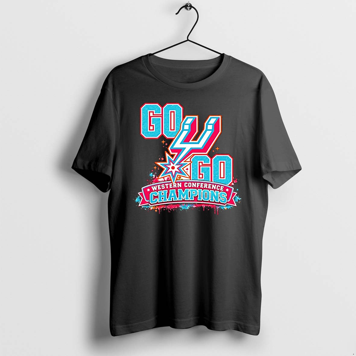 Original Go Spurs Go Retro West Champs Western Conference Champions Tshirts