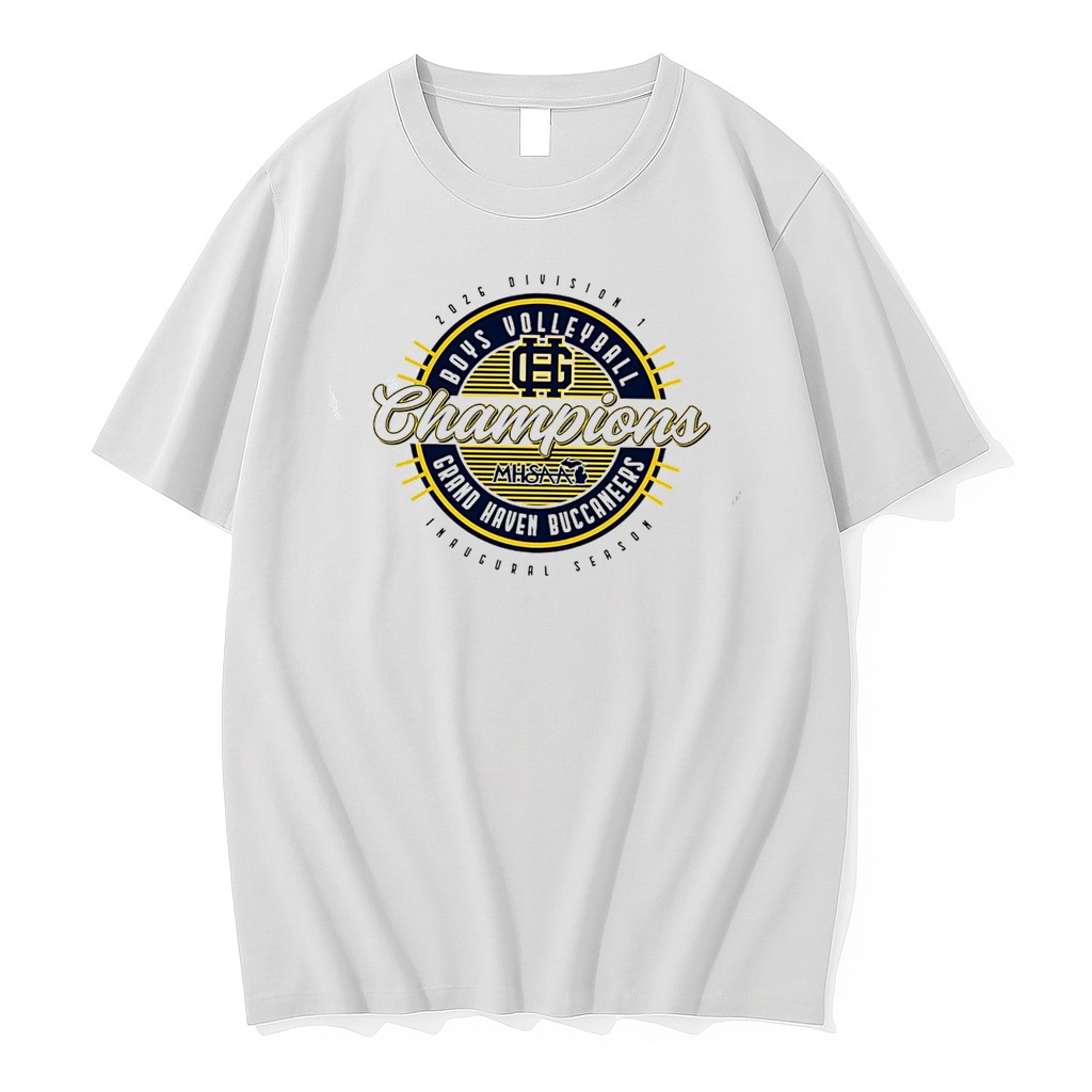 Original Grand Haven Buccaneers 2026 Mhsaa Boys Volleyball D1 Champions Tee Tshirts