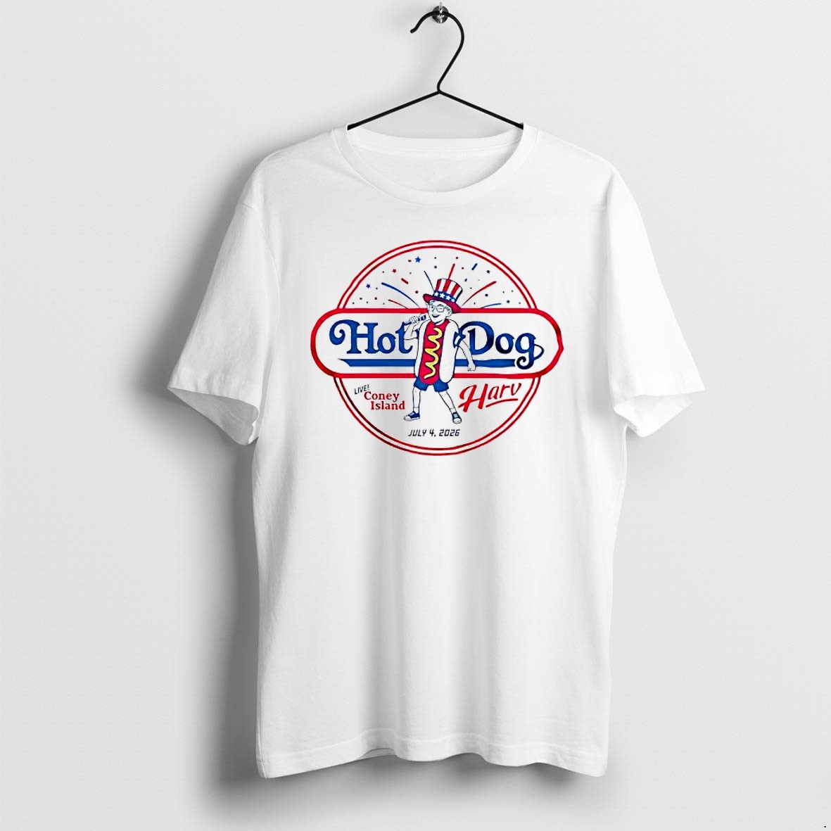 Original Hot Dog Harv Coney Island July 4 2026 250th Anniversary Tshirts