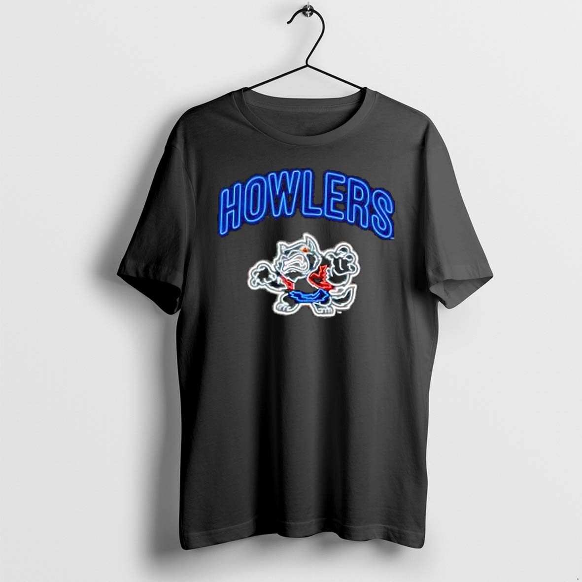 Original Howlers Neon Wolf Mens Tshirts