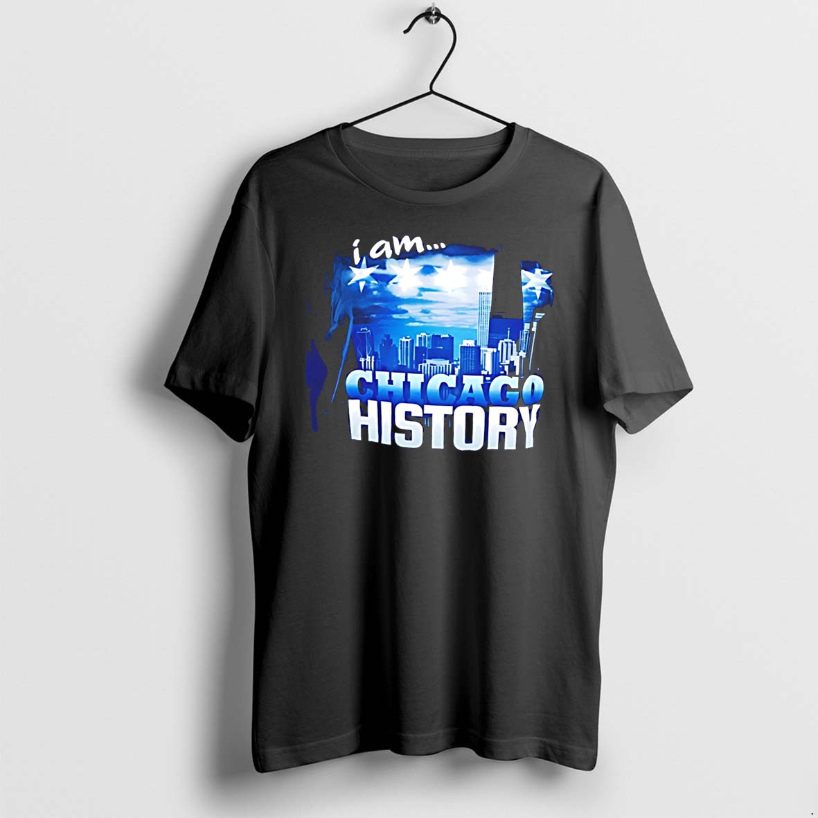 Original I Am Chicago History Skyline Vintage Tee Tshirts