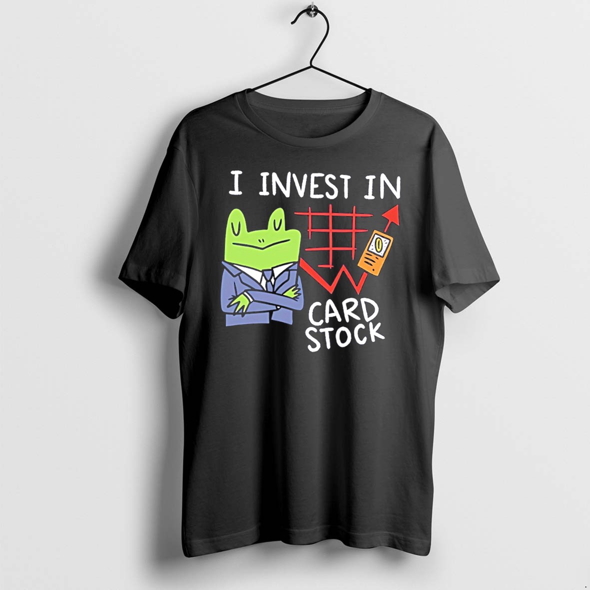 Original I Invest In Card Stock Cartoon Frog Stonk Meme Tee Tshirts