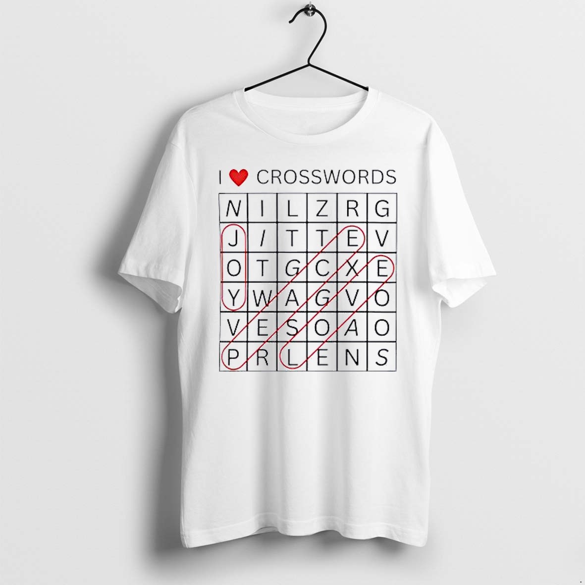 Original I Love Crosswords Joy Peace Love Tshirts