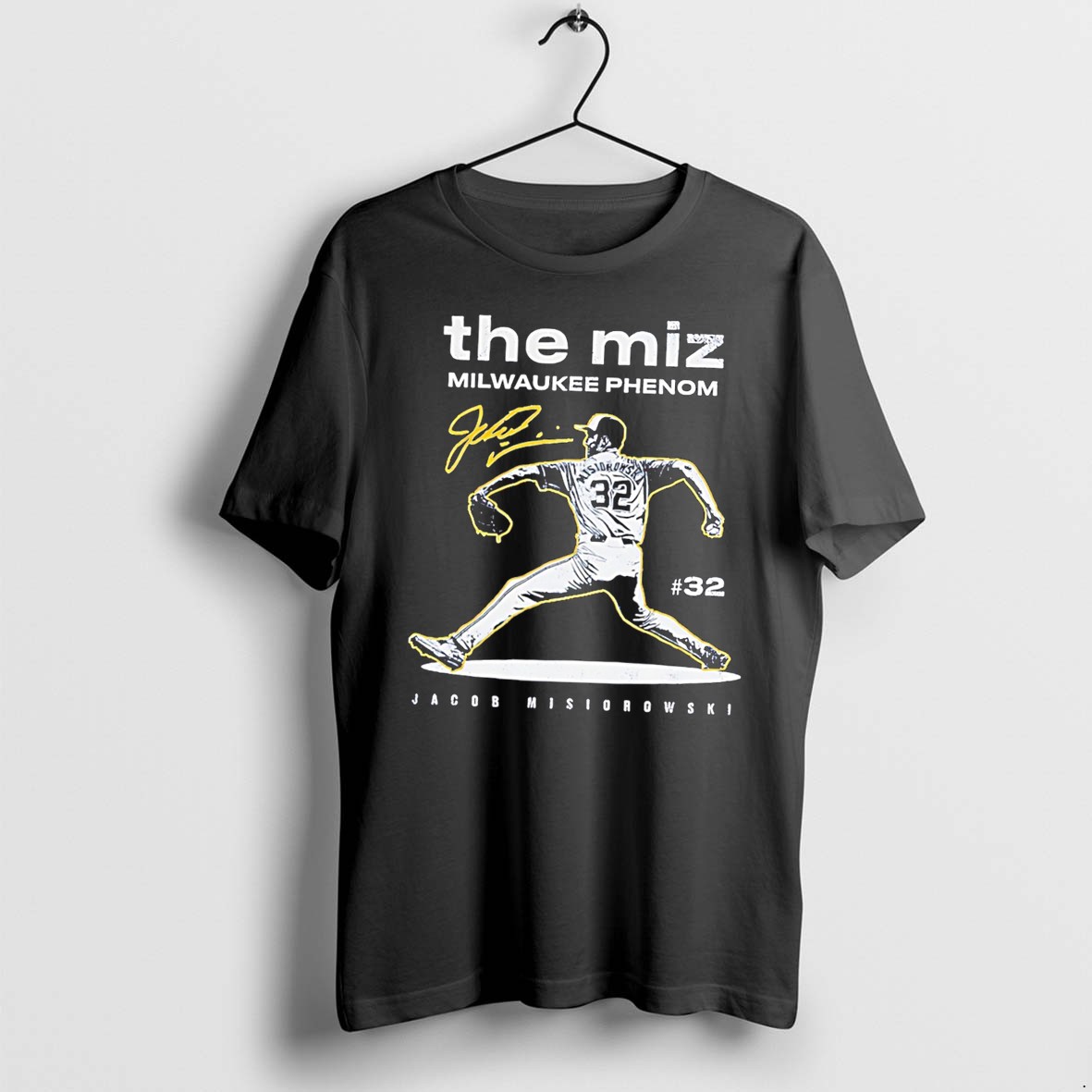 Original Jacob Misiorowski Milwaukee Brewers Jacob The Miz Misiorowski Signature Tee Tshirts