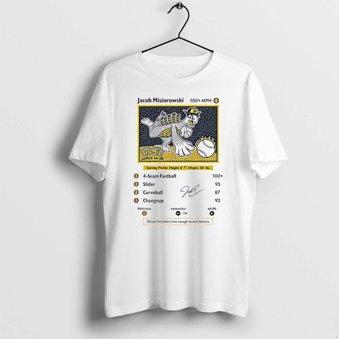 Original Jacob Misiorowski Milwaukee Brewers Mlb Jacob Misiorowski 100 Mph The Miz Tshirts