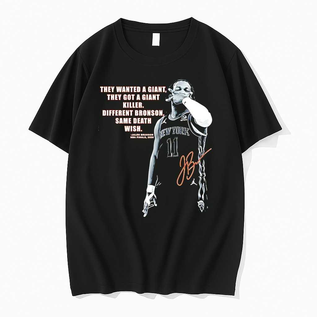 Original Jalen Brunson 3 Points New York Knicks They Wanted A Giant They Got A Giant Killer Signature Tshirts