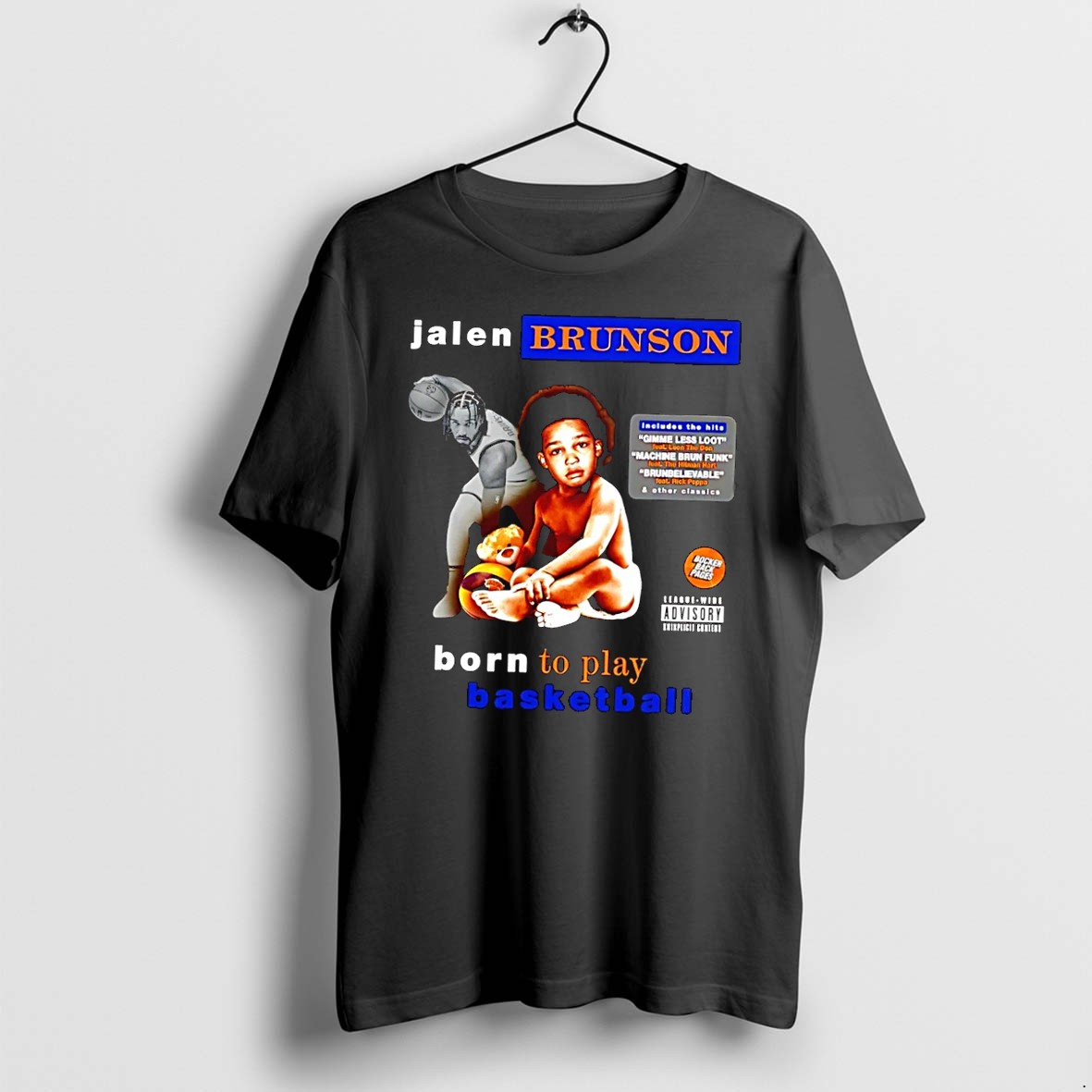 Original Jalen Brunson Born To Play Basketball Ny Knicks Black Tshirts