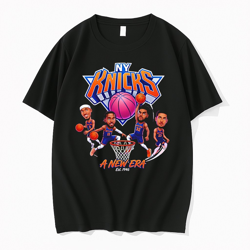 Original Jalen Brunson Karl Anthony Towns Josh Hart Dunk New York Knicks Basketball Nba 2026 A New Era Est 1946 Tshirts