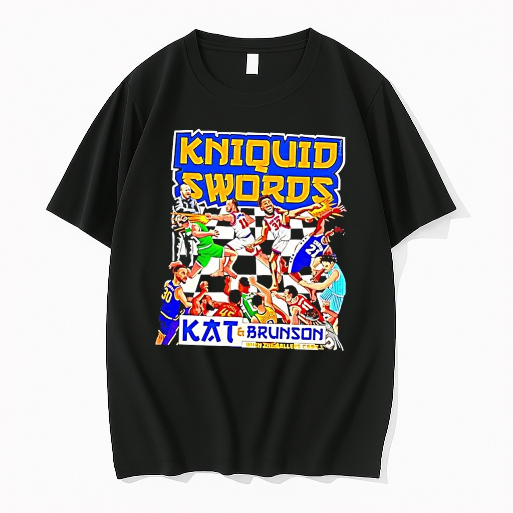 Original Jalen Brunson Karl Anthony Towns New York Knicks Nba Kniquid Swords Tshirts