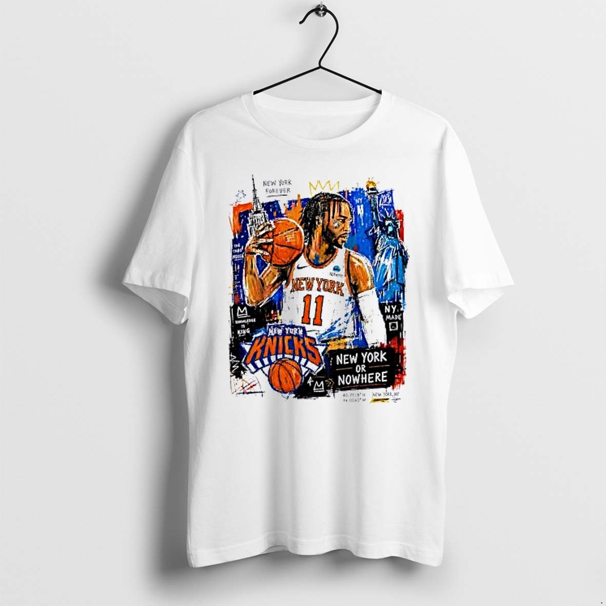 Original Jalen Brunson New York Knicks New York Forever New York Or Nowhere Tshirts