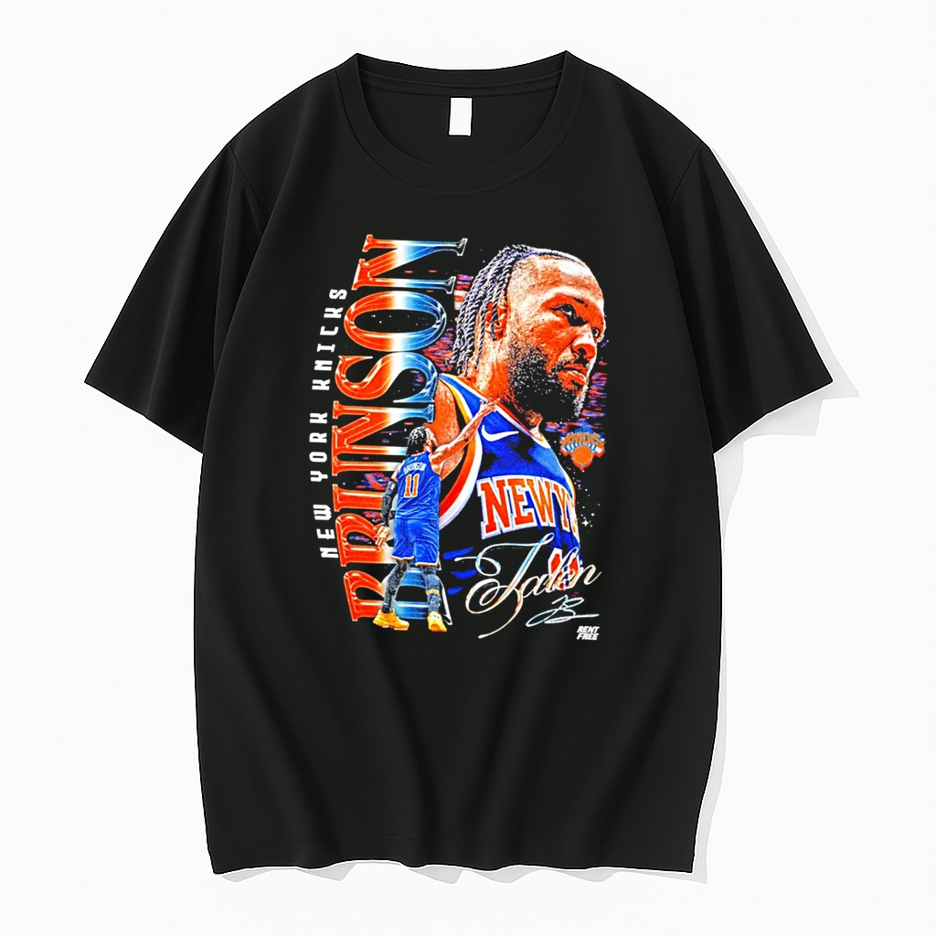 Original Jalen Brunson New York Knicks Signature Player Collage Tee Tshirts