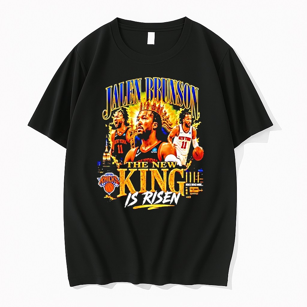 Original Jalen Brunson New York Knicks The New King Is Risen Basketball Tshirts