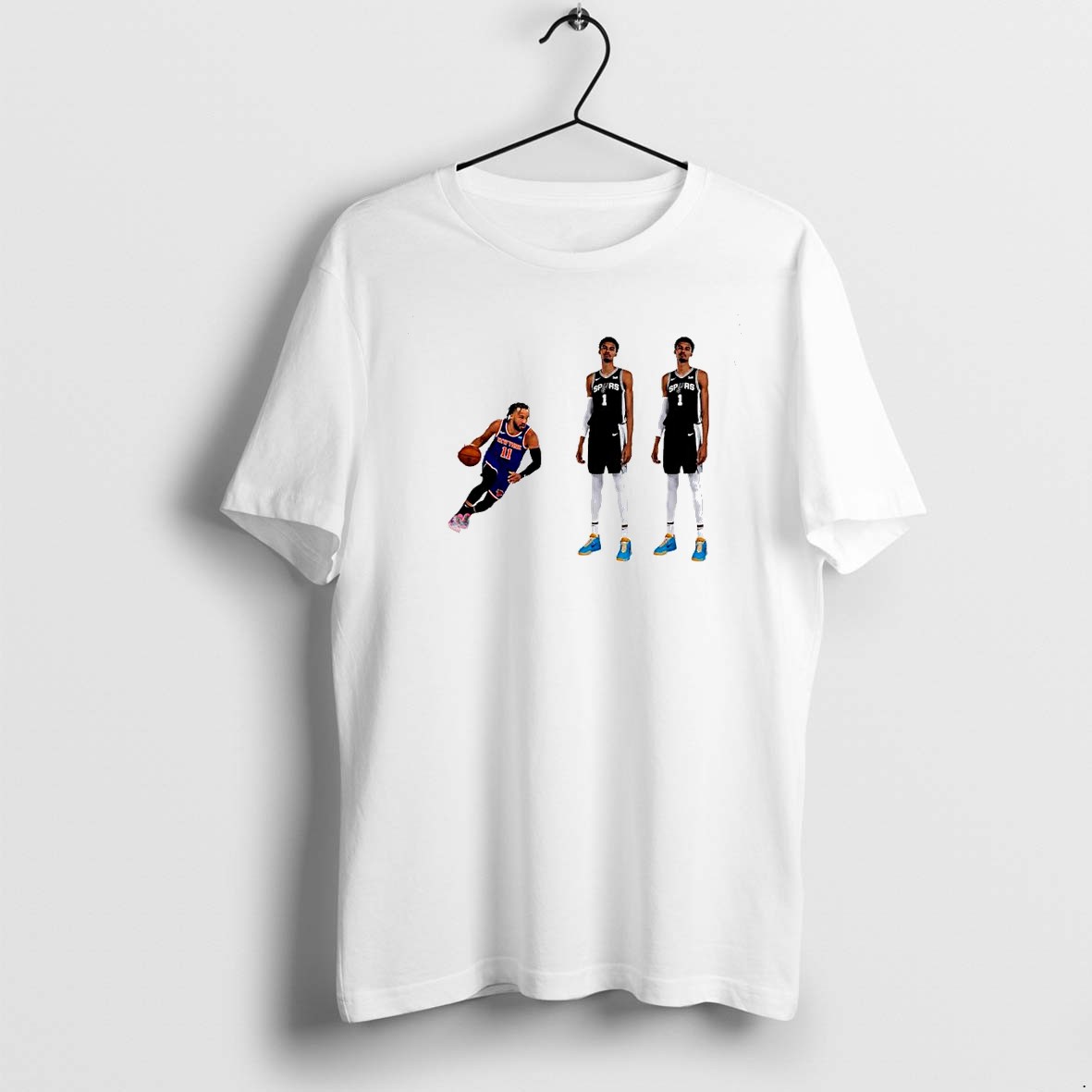 Original Jalen Brunson New York Knicks Vs Victor Wembanyama San Antonio Spurs Nba Meme Tshirts