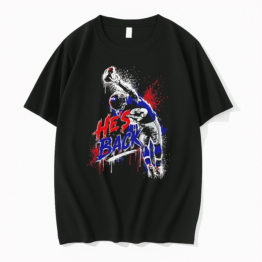 Original Jalin Hyatt New York Giants Hes Back 13 Paint Tee Tshirts