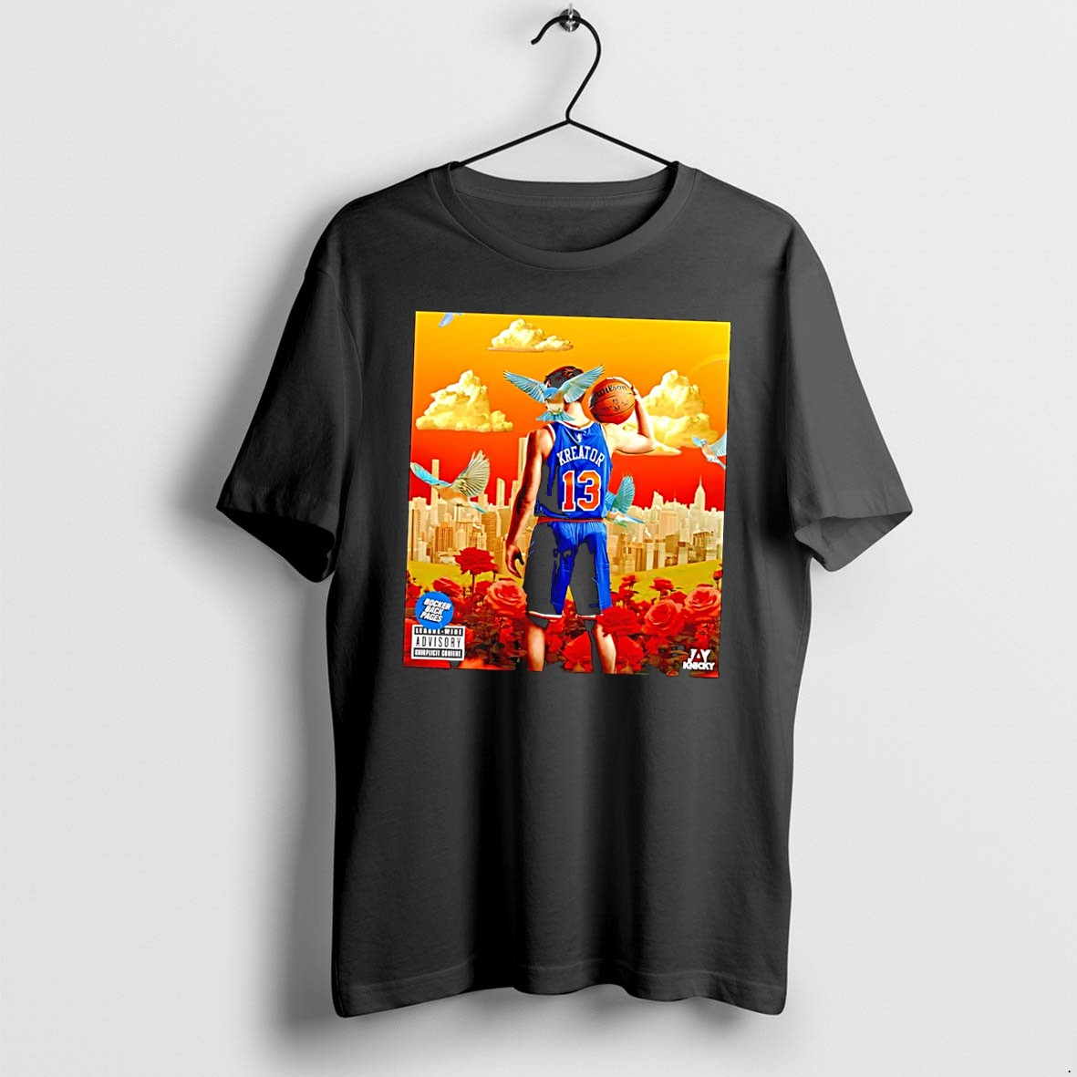 Original Jay Knicky Kreator 13 Back Pages League Wide Advisory Knixplicit Content Black Tshirts