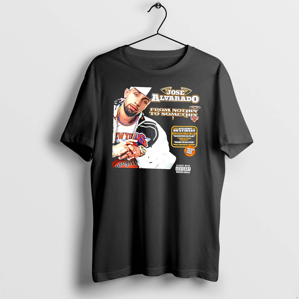 Original Jose Alvarado From Nothin To Somethin Nyk Debut Black Tshirts