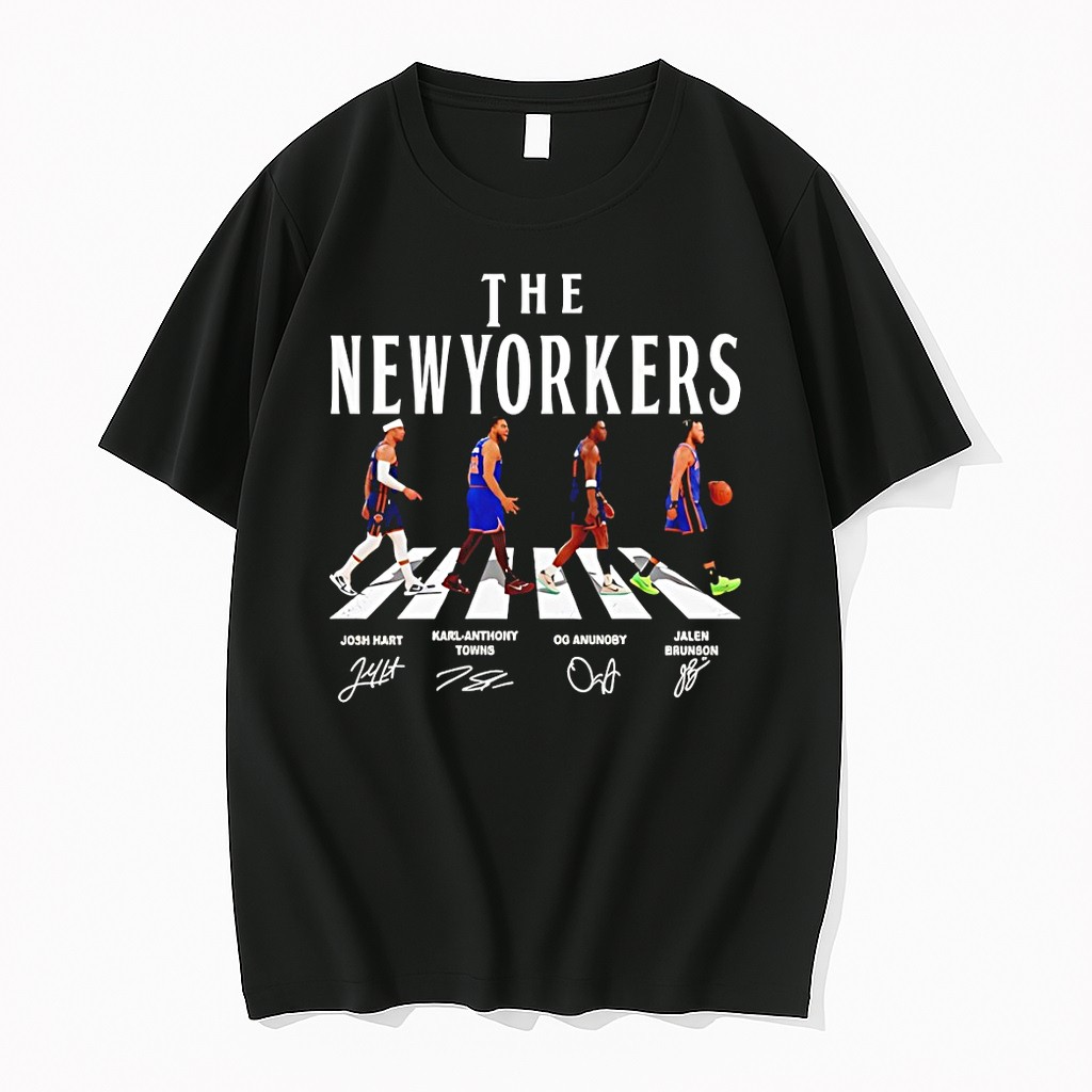 Original Josh Hart Karl Anthony Towns Og Anunoby Jalen Brunson The New Yorkers Abbey Road Signatures Tshirts