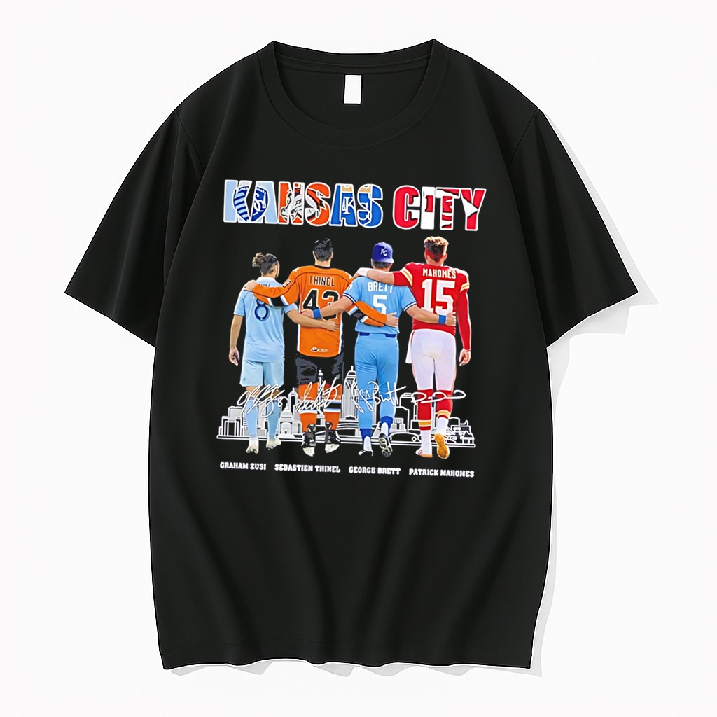 Original Kansas City Sports Members Skyline Signature Tee Tshirts