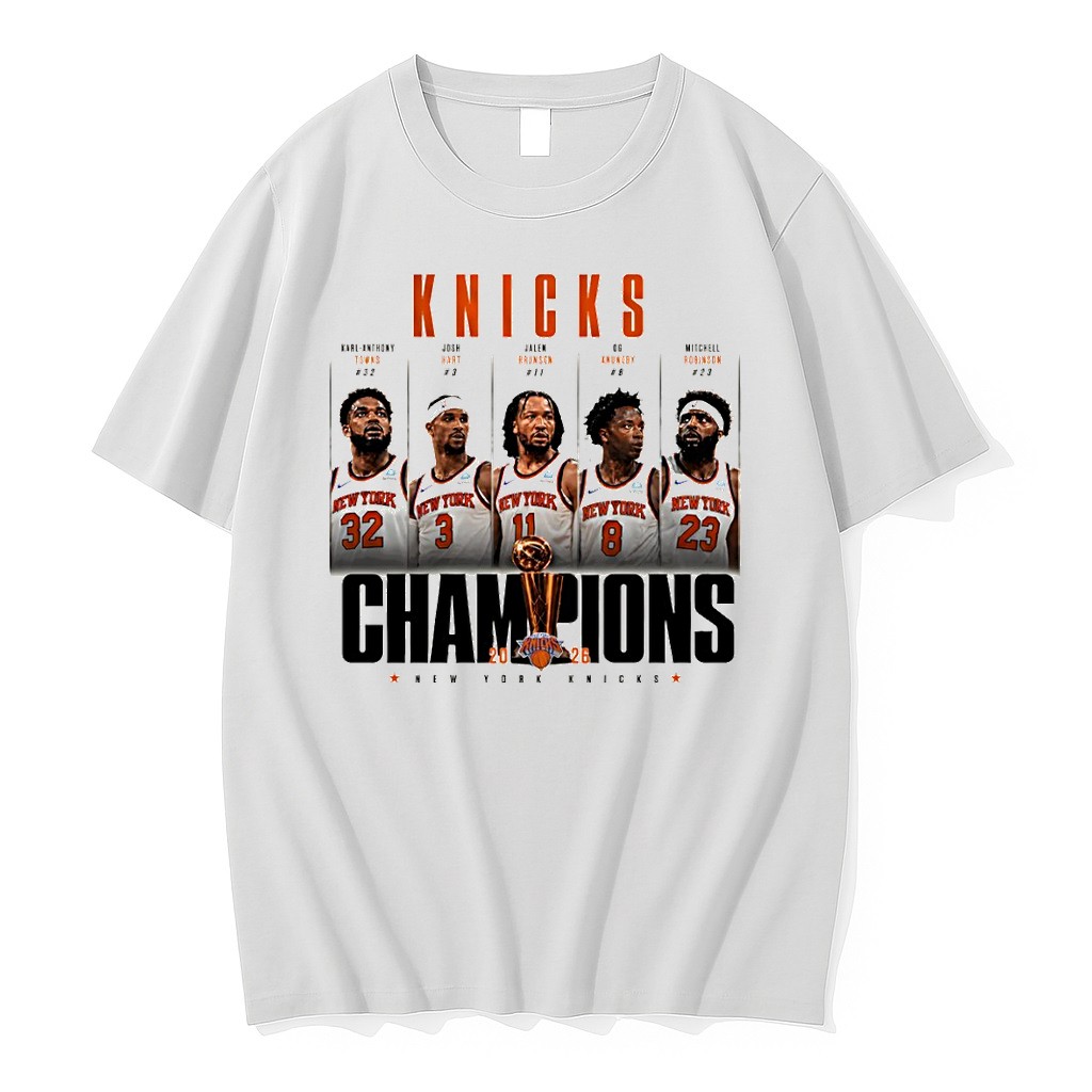 Original Karl Anthony Towns Josh Hart Jalen Brunson Og Anunoby Mitchell Robinson New York Knicks Champions 2026 Tshirts