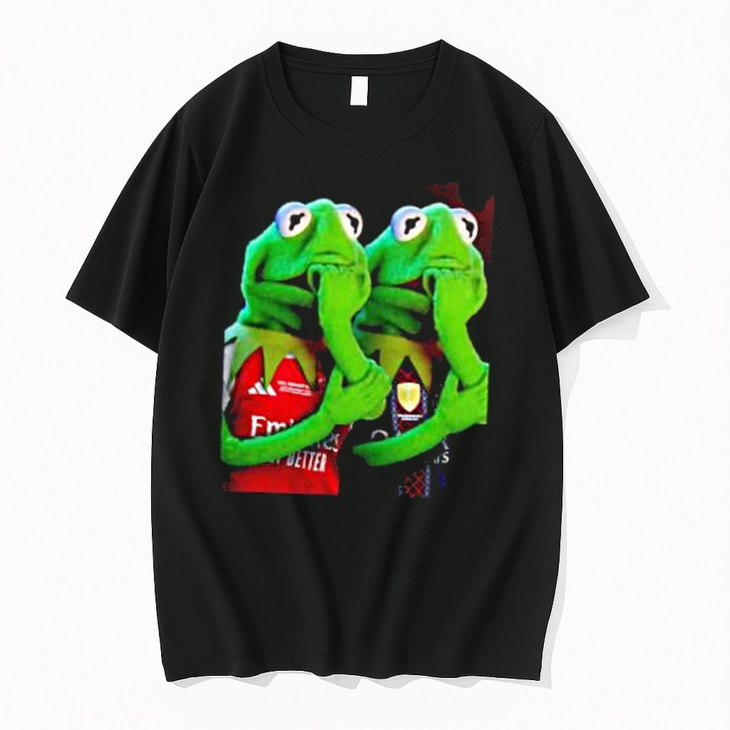 Original Kermit The Frog Thinking In Arsenal And Paris Saint Germain Final Budapest Tshirts