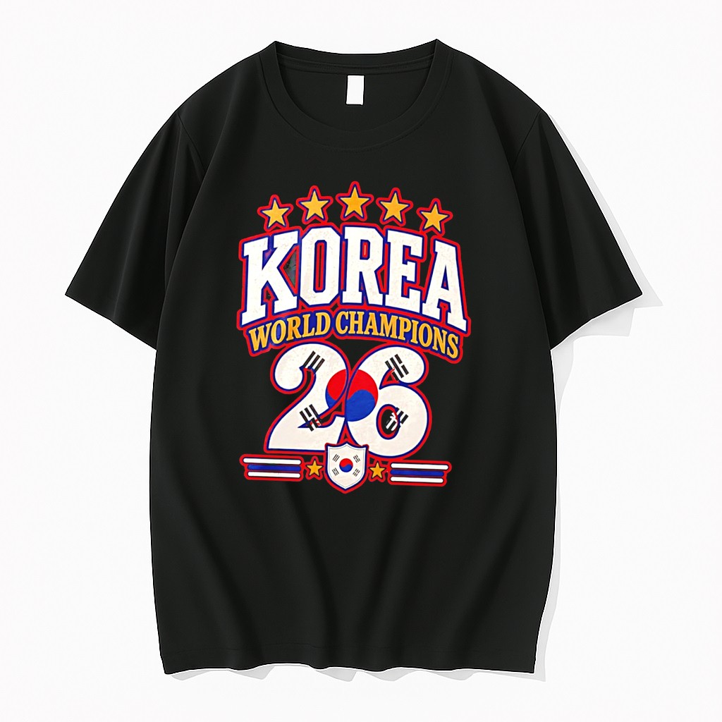 Original Korea Republic 2026 World Champions Flag Tee Tshirts
