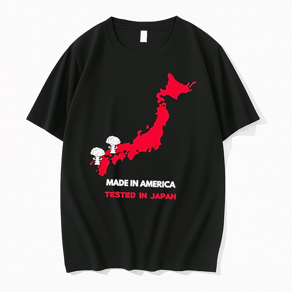 Original Made In America Tested In Japan Black Tshirts