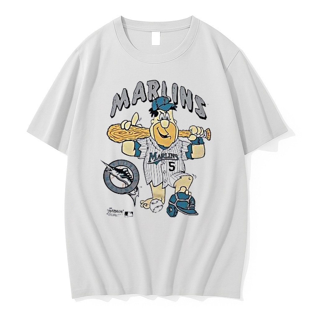 Original Miami Marlins Fred Flinstones 1994 Vintage Tshirts