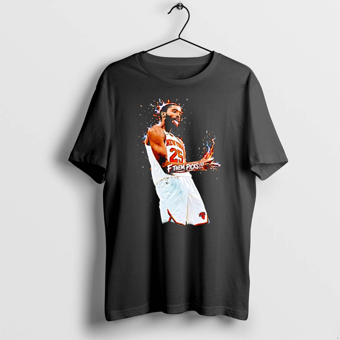 Original Mikal Bridges F Them Picks New York Knicks Black Tshirts