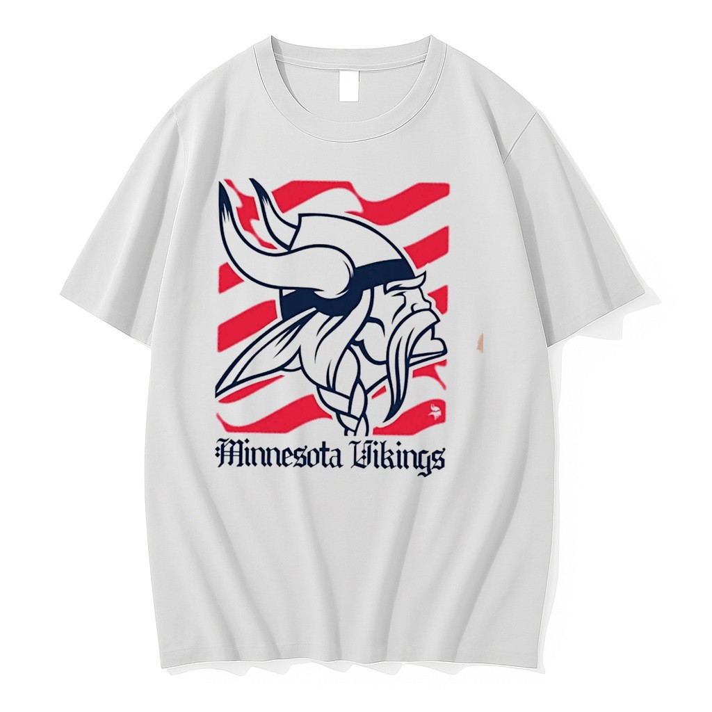 Original Minnesota Vikings American 250th Flag Heritage Wordmark Tee Tshirts