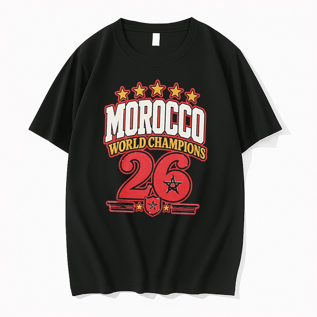 Original Morocco 2026 World Champions Flag Tee Tshirts