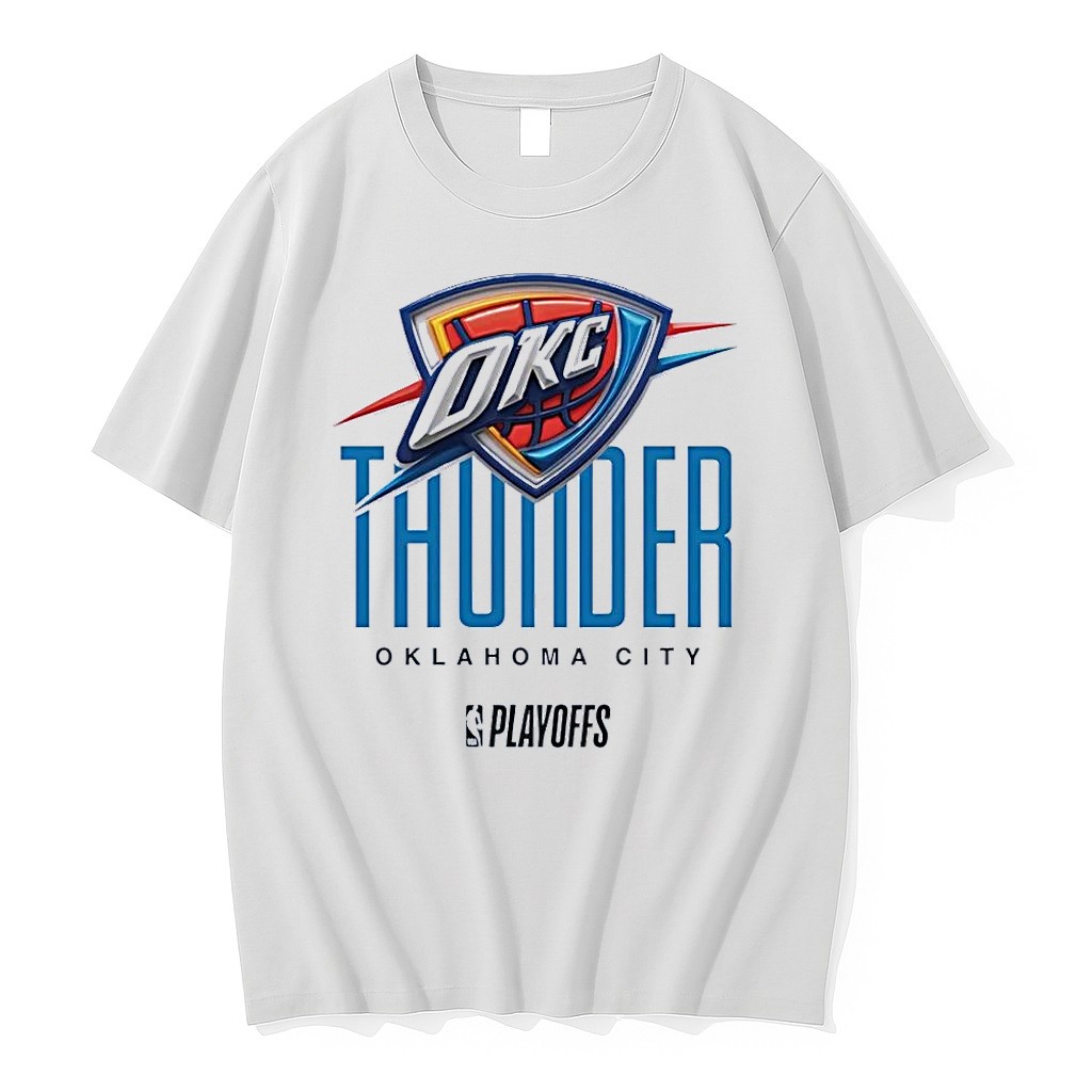 Original Nba Playoffs Merchandise Oklahoma City Thunder White Tshirts