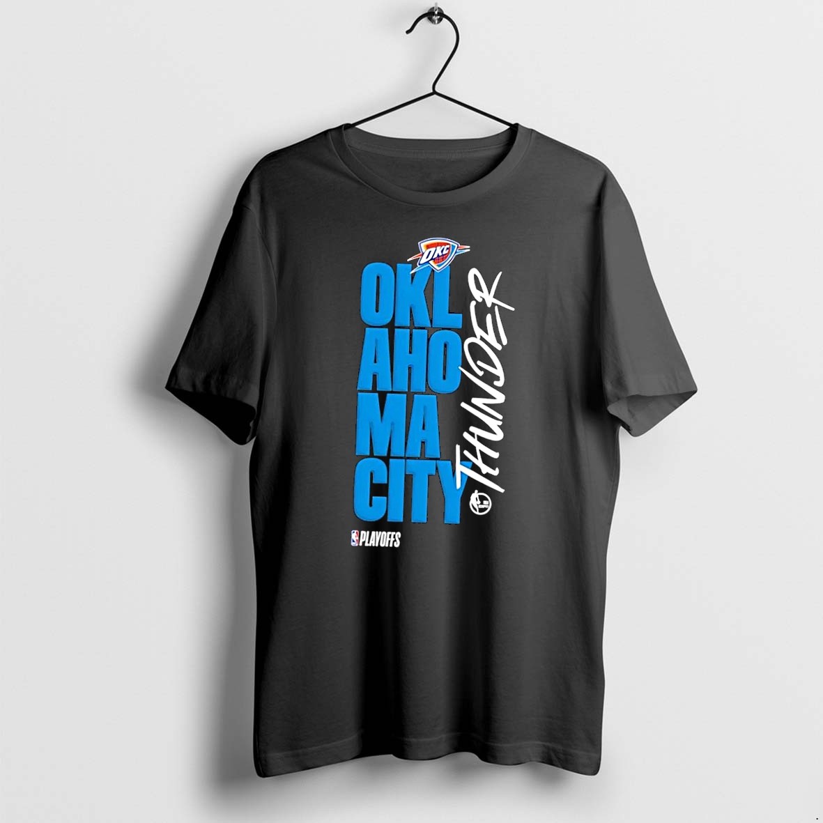 Original Nba Playoffs Oklahoma City Thunder Black Tshirts