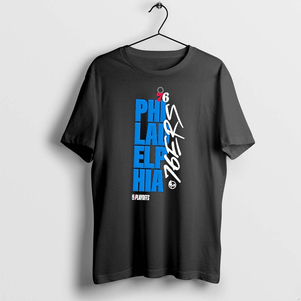 Original Nba Playoffs Philadelphia 76ers Black Tshirts