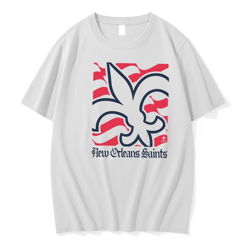 Original New Orleans Saints American 250th Flag Heritage Wordmark Tee Tshirts