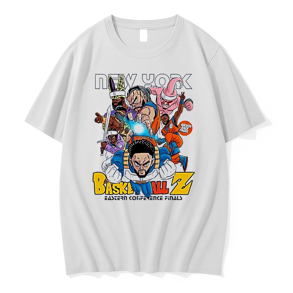 Original New York Basket Ball Z Eastern Conference Finals Knicks White Tshirts