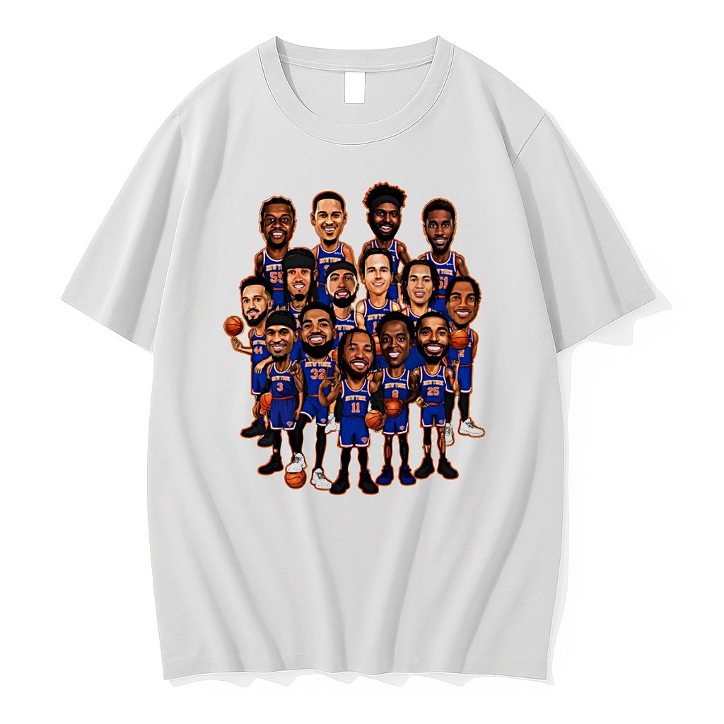 Original New York Knicks Basketball All Time Roster Caricature Basketball Nba 2026 Tshirts