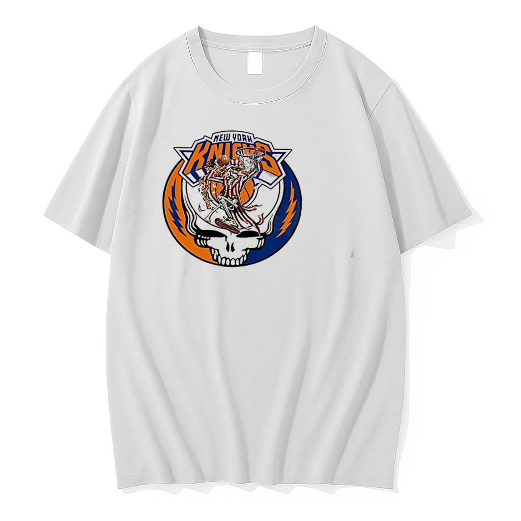Original New York Knicks Grateful Dead Steal Your Face Skull Logo Tee Tshirts