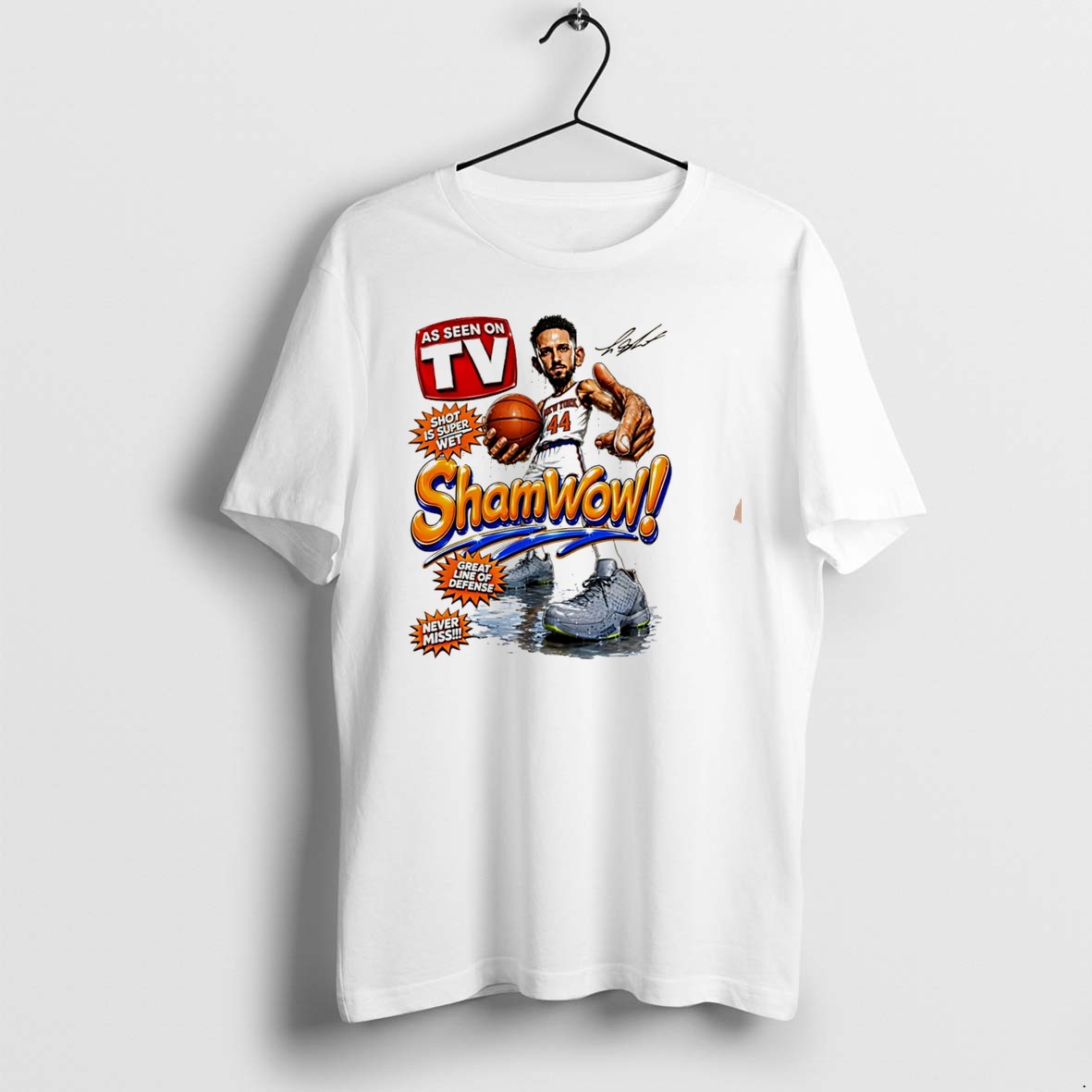 Original New York Knicks John Starks Dunking Shamwow Illustration Tee Tshirts