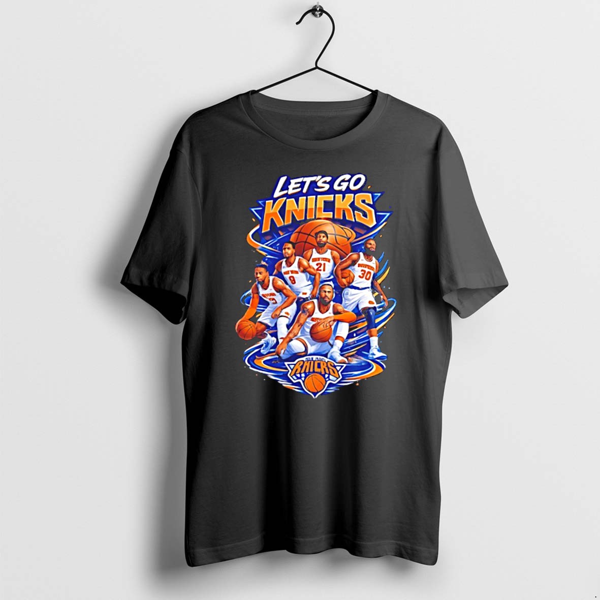 Original New York Knicks Lets Go Knicks Illustration Tee Tshirts
