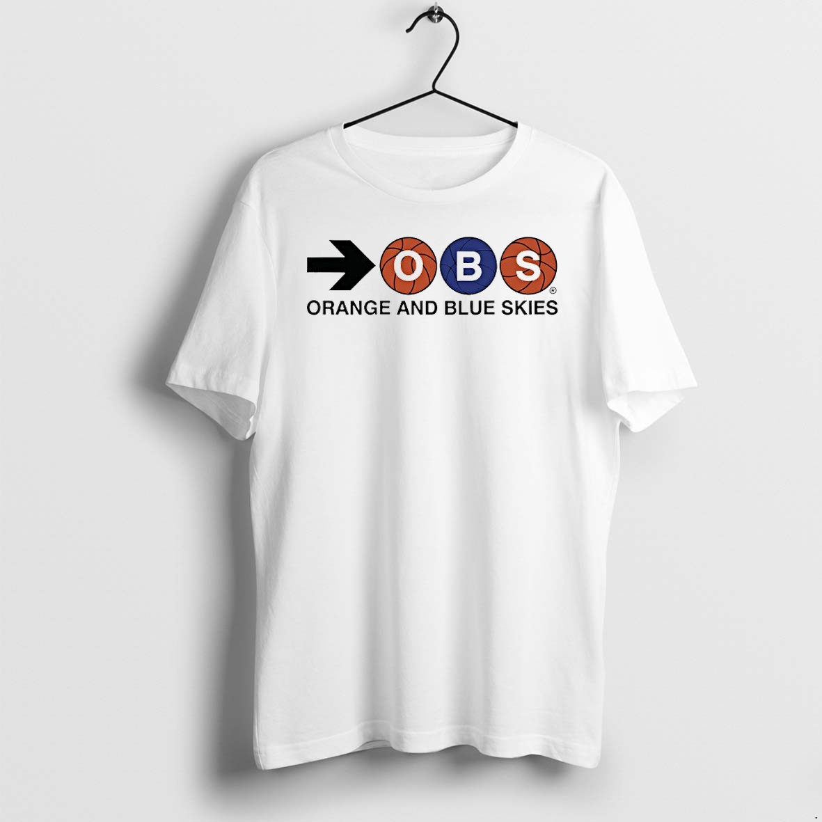 Original New York Knicks Obs Orange And Blue Skies Tshirts