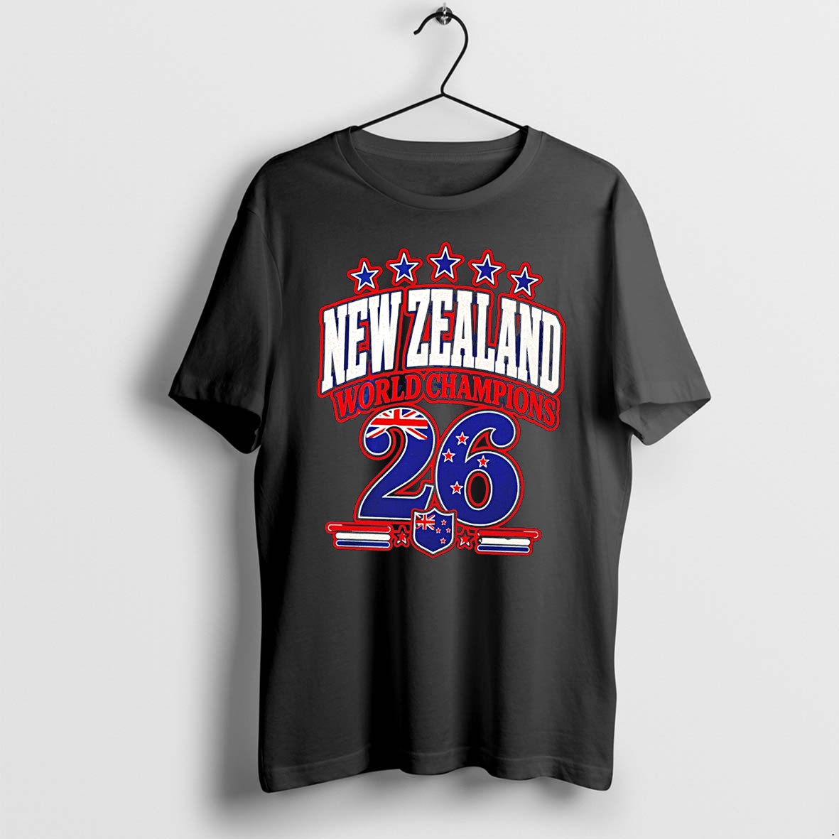 Original New Zealand 2026 World Champions Flag Tee Tshirts