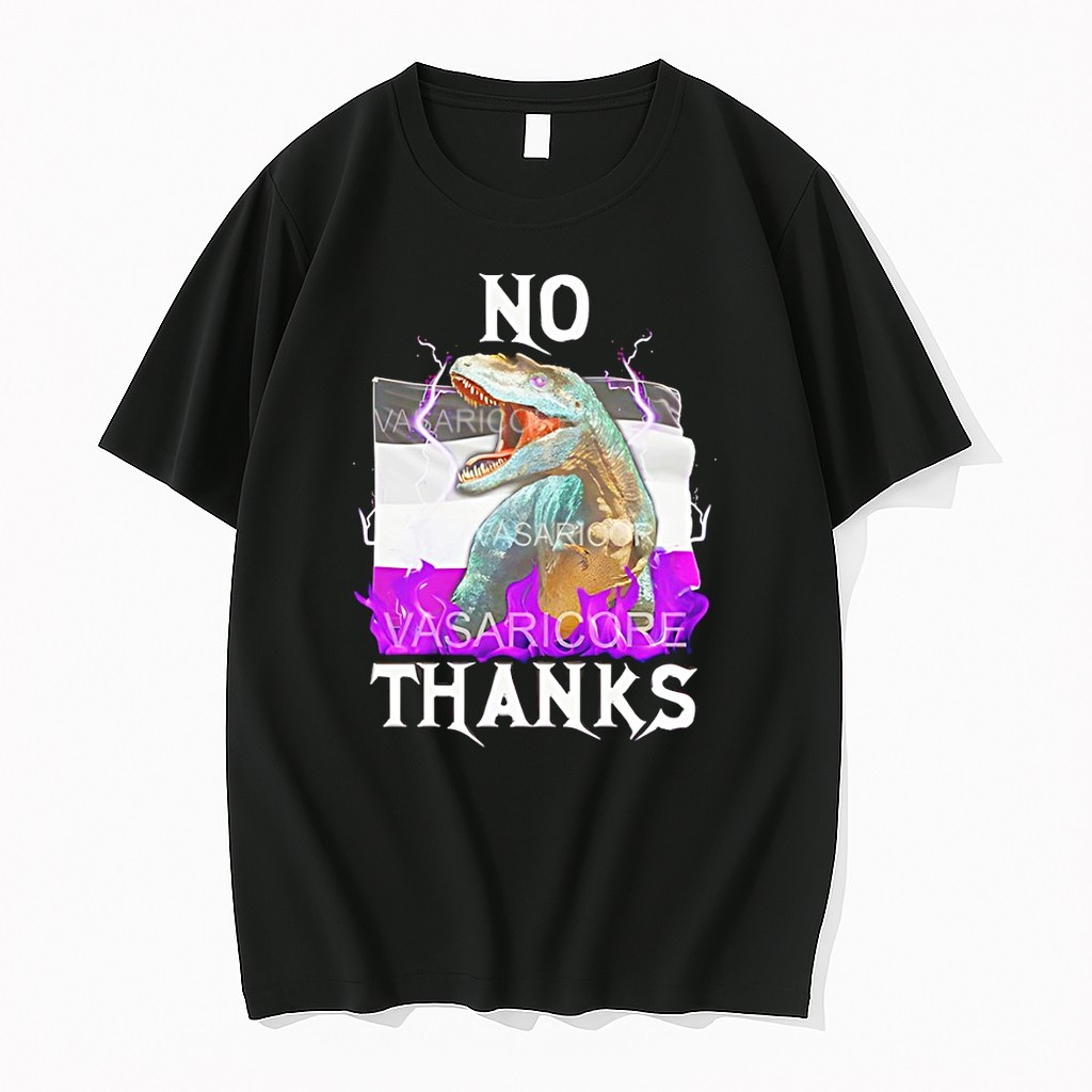 Original No Thanks Asexual Flag Pride Dinosaur Tshirts